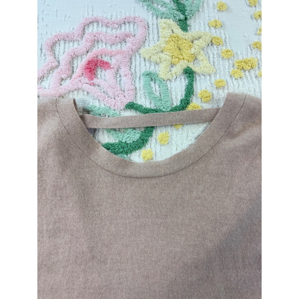 Athleta 100% Cashmere Twist Back Sweater Oatmeal Beige Womens Small RN 54023 - Picture 5 of 10